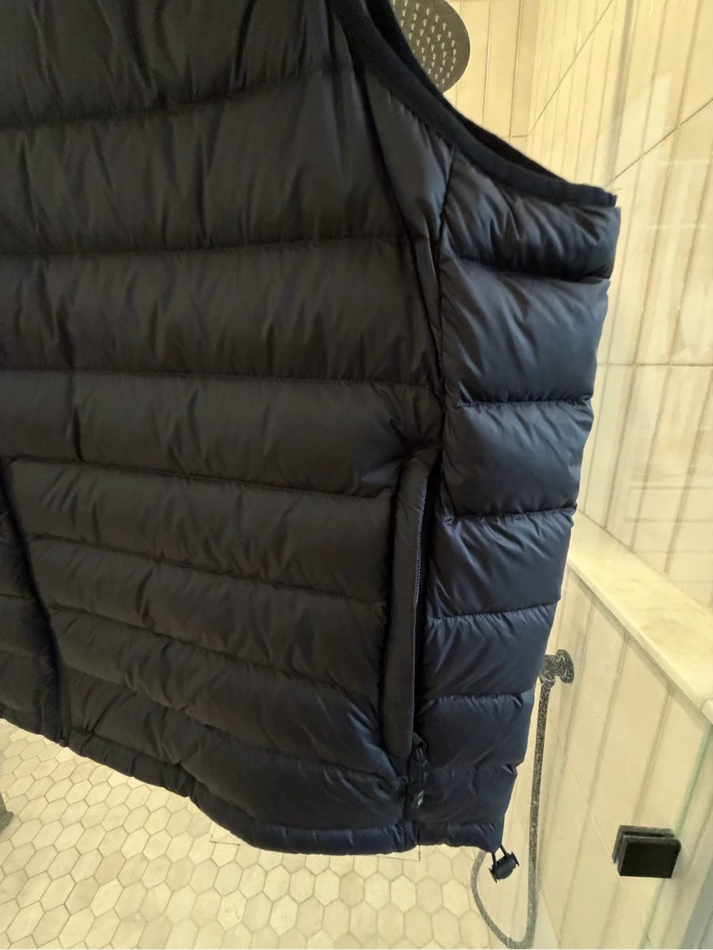 Solaris Men's Black Quilted Puffer Vest with High Collar